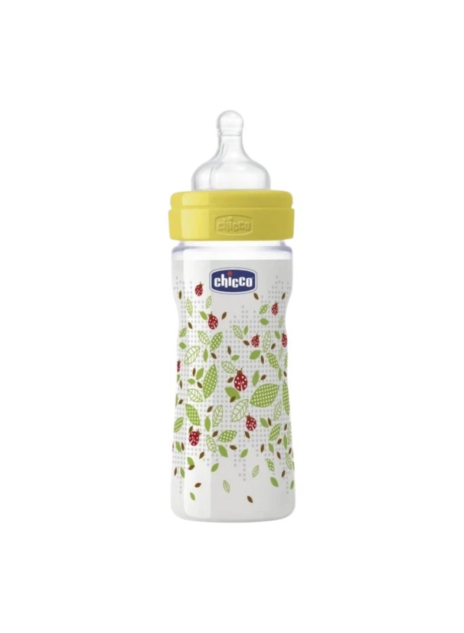 Chicco Baby Bottle 250ml - BPA-Free Feeding Bottle with Anti-Colic System & Yellow Cap - Image 4